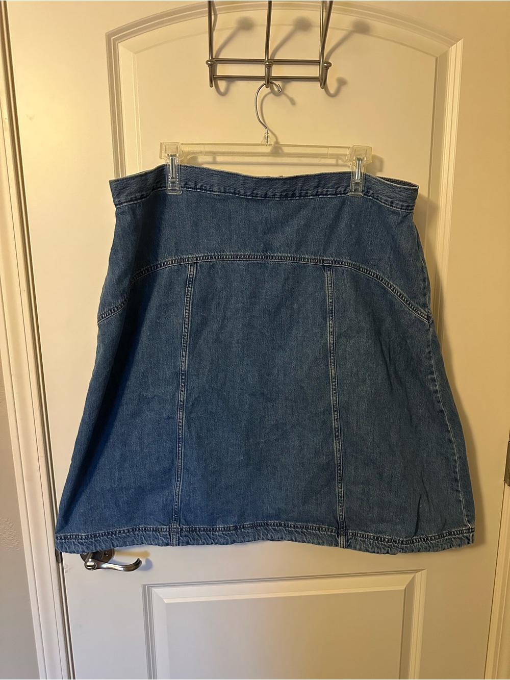 Old Navy Blue Denim A-Line high waisted Skirt